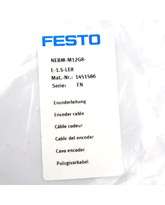 Festo Encoderleitung NEBM-M12G8-E-1.5-LE8 1451586 OVP