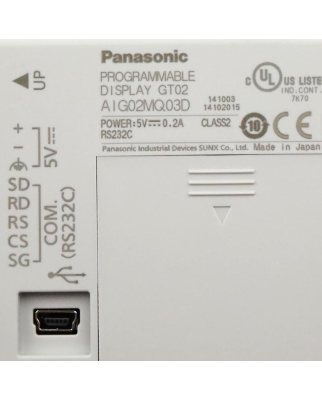 Panasonic Programmable Display AIG02MQ03D GT02 OVP