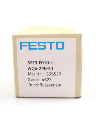 Festo Durchflusssensor SFE3-F010-L-WQ6-2PB-K1 538520 OVP