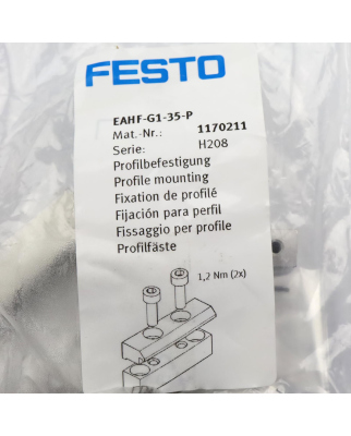 Festo Profilbefestigung EAHF-G1-35-P 1170211 OVP