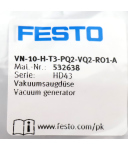 Festo Vakuumsaugdüse VN-10-H-T3-PQ2-VQ2-RO1-A 532638 OVP