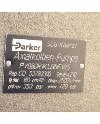 Parker Axialkolben-Pumpe PV080R1K1J3NFWS GEB