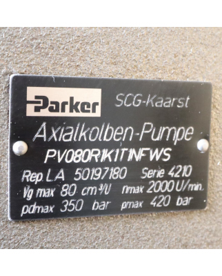 Parker Axialkolben-Pumpe PV080R1K1T1NFWS GEB