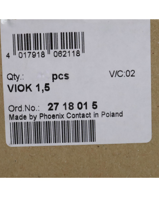 Phoenix Contact Initiatoren-/Aktorenklemme VIOK 1,5 2718015 (30Stk.) OVP