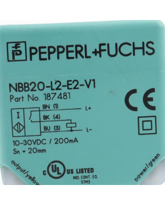 Pepperl+Fuchs induktiver Näherungssensor NBB20-L2-E2-V1 187481 GEB