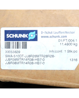 SCHUNK Schnellwechseladapter SWA-510DT-JJ8R26MTR28R26...