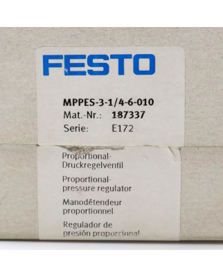 Festo Proportional-Druckregelventil MPPES-3-1/4-6-010...
