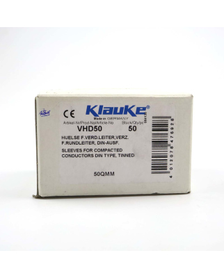 Klauke Hülse VHD50 50qmm (50Stk.) OVP