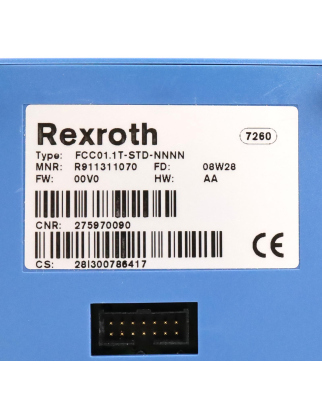 Bosch Rexroth Bedienfeld FCC01.1T-STD-NNNN R911311070 NOV