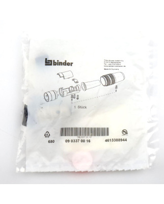 binder M16 Kabelstecker 09 0337 00 16 OVP