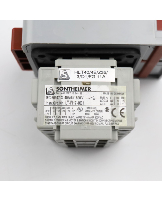 Sontheimer Lasttrennschalter HLT40/4E/Z35/3/D1/FG OVP