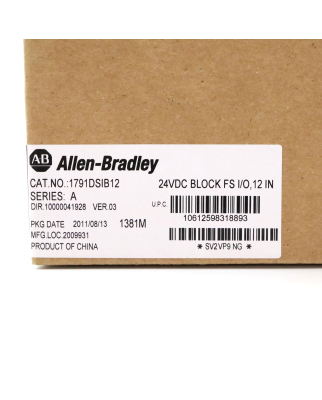 Allen Bradley CompactBlock 1791DSIB12 Ser.:A SIE