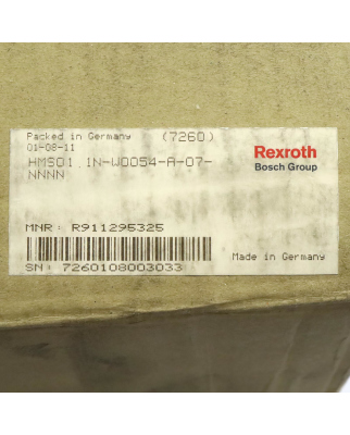 Rexroth Einzelachswechselrichter HMS01.1N-W0054-A-07-NNNN R911295325 OVP
