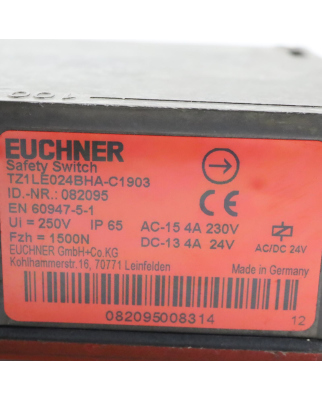 Euchner Sicherheitsschalter TZ1LE024BHA-C1903 082095 GEB