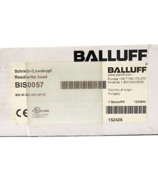 Balluff HF-Schreib-/Lesekopf BIS0057 BIS M-302-001-S115 SIE