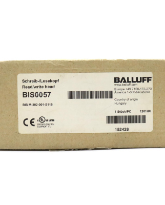 Balluff HF-Schreib-/Lesekopf BIS0057 BIS M-302-001-S115 OVP