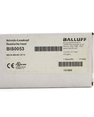 Balluff HF-Schreib-/Lesekopf BIS0053 BIS M-300-001-S115 SIE