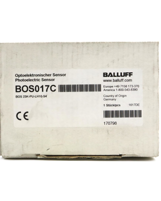 Balluff Lichttaster BOS017C BOS 23K-PU-LH10-S4 OVP