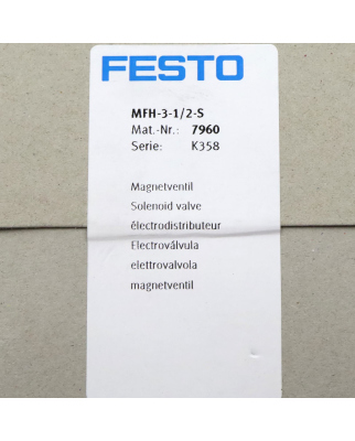 Festo Magnetventil MFH-3-1/2-S 7960 SIE