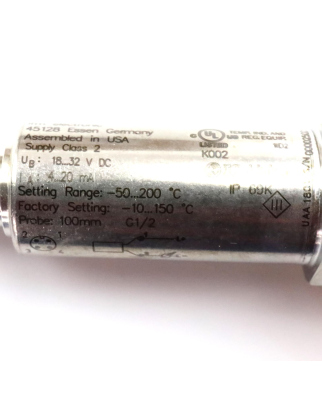 ifm electric Temperaturtransmitter TA2531 TA-100CLER12- - /US OVP
