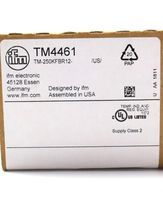 ifm electric Temperatursensor TM4461 TM-250KFBR12-/US/ OVP