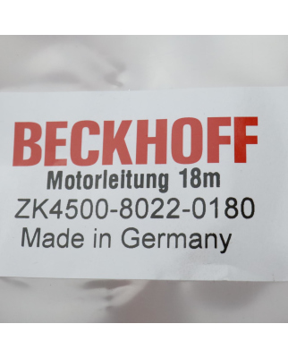 Beckhoff Motorleitung AX5000 dynamic ZK4500-8022-0180 18m OVP