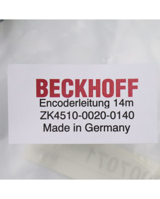 Beckhoff Encoderanschlussleitung AX5000 dynamic ZK4510-0020-0140 14m OVP