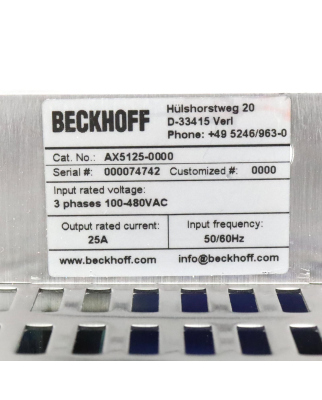 Beckhoff Servoverstärker AX5125-0000 OVP