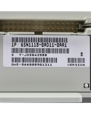 Simodrive 611 Regelungseinschub 6SN1118-0AD11-0AA1 Vers. B OVP