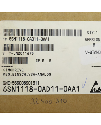Simodrive 611 Regelungseinschub 6SN1118-0AD11-0AA1 Vers. B OVP