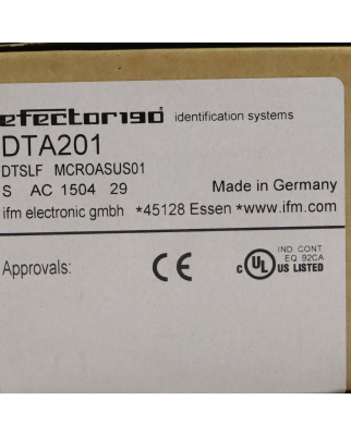 ifm RFID Schreib-Lesekopf DTA201 DTSLF MCROASUS01 OVP