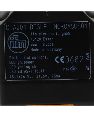 ifm RFID Schreib-Lesekopf DTA201 DTSLF MCROASUS01 OVP