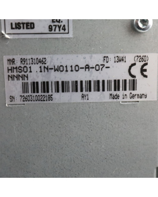 Rexroth Einzelachs-Wechselrichter HMS01.1N-W0110-A-07-NNNN R911310462 GEB