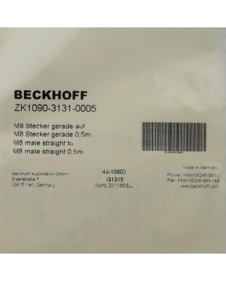 Beckhoff EtherCAT-Leitung ZK1090-3131-0005 0,5m OVP
