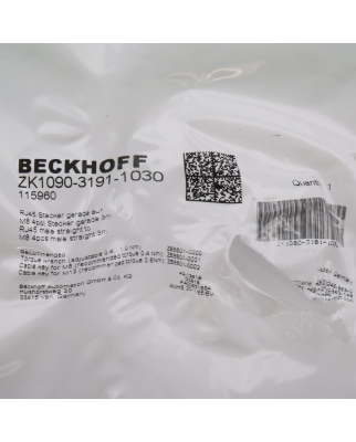 Beckhoff EtherCAT-Leitung ZK1090-3191-1030 3m OVP