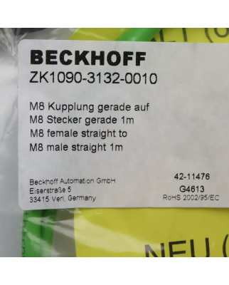 Beckhoff EtherCAT-Leitung ZK1090-3132-0010 1m OVP