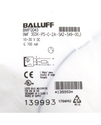 Balluff Magnetfeldsensor BMF0043 BMF...