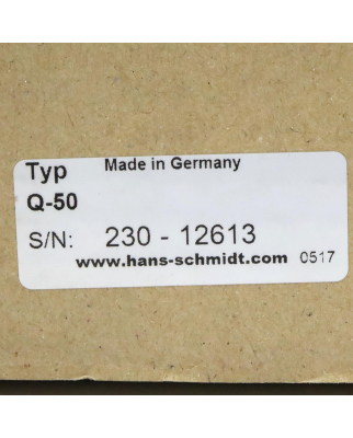 Hans Schmidt Zugspannungsmesser Q-50 OVP