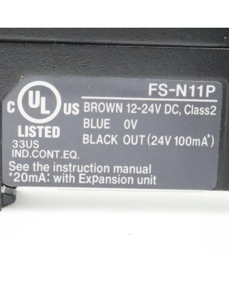 Keyence Lichtleiter-Verstärker FS-N11P OVP