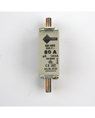 Ebamat Sicherungseinsatz 9393 NH000 80A 500V (3Stk.) OVP