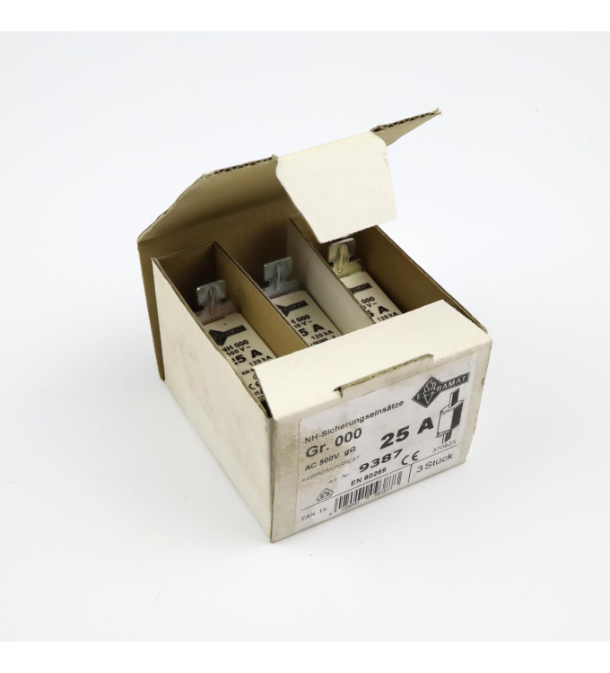 Ebamat Sicherungseinsatz 9387 NH000 25A 500V (3Stk.) OVP