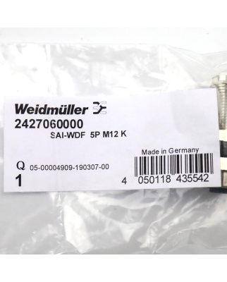 Weidmüller Kupplung SAI-WDF 5P M12 K 2427060000 OVP