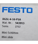Festo Mini-Schlitten DGSL-4-10-P1A 543913 OVP