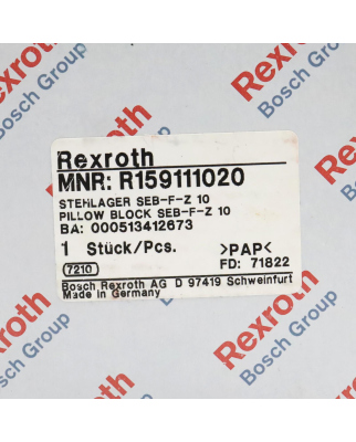 Rexroth Stehlager SEB-F-Z 10 R159111020 OVP