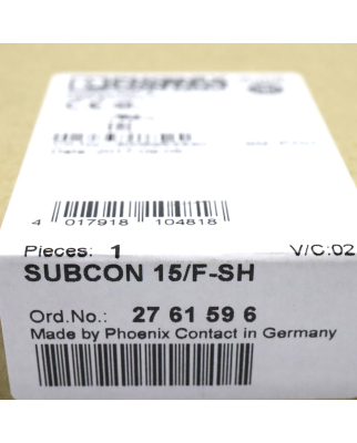 Phoenix Contact SUBCON 15/F-SH 2761596 SIE
