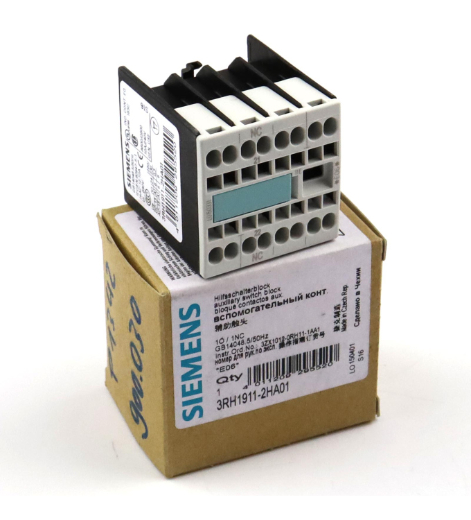 Siemens Hilfsschalterblock 3RH1911-2HA01 OVP