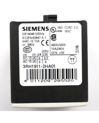 Siemens Hilfsschalterblock 3RH1911-2HA01 OVP