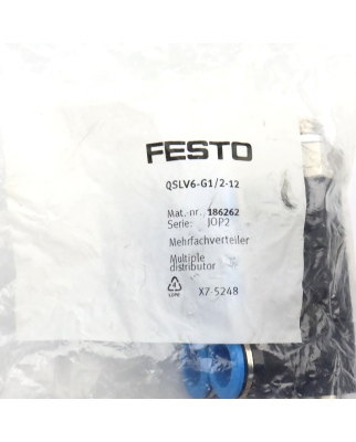 Festo Mehrfachverteiler QSLV6-G1/2-12 186262 OVP
