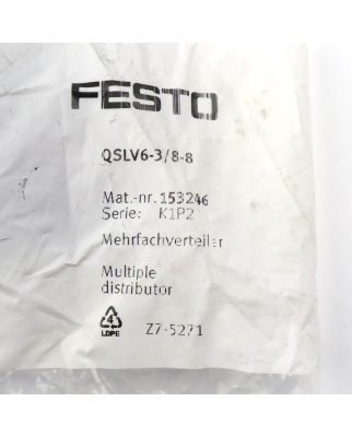 Festo Mehrfachverteiler QSLV6-3/8-8 153246 OVP