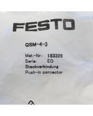Festo Steckverbindung QSM-4-3 153326 (10Stk.) OVP
